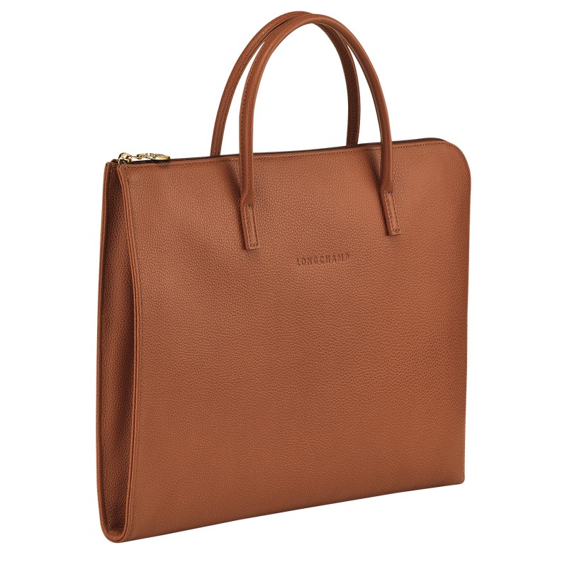 Longchamp Le Foulonné S Briefcase Caramel | 7502SKHIN