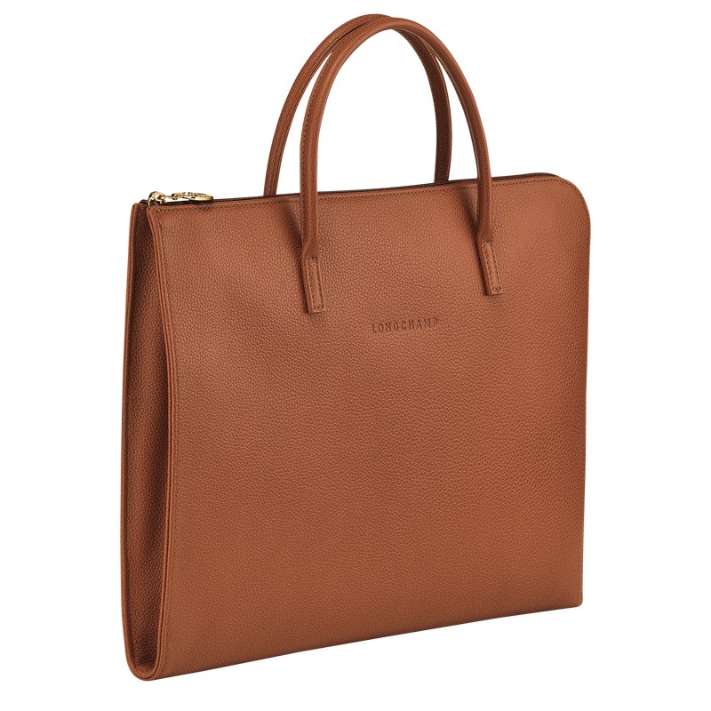 Longchamp Le Foulonné S Briefcase Caramel | 7653SZNMG