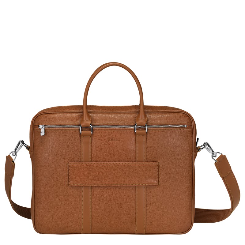 Longchamp Le Foulonné S Briefcase Caramel | 7184VDYNZ