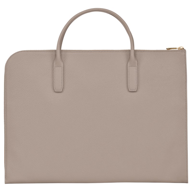 Longchamp Le Foulonné S Briefcase Turtledove | 8650BLDJE