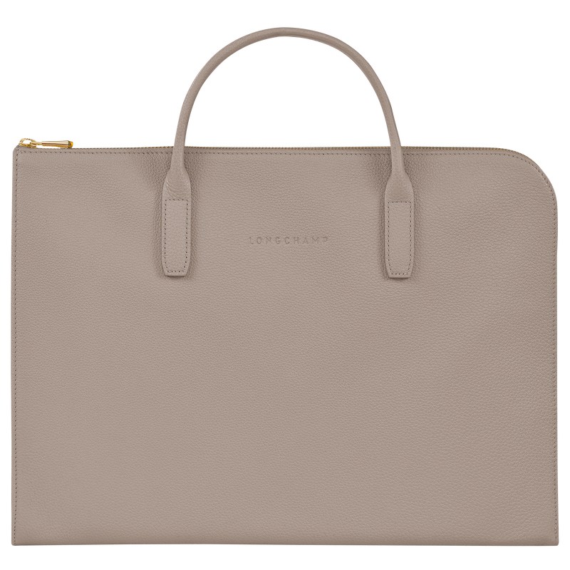 Longchamp Le Foulonné S Briefcase Turtledove | 8650BLDJE