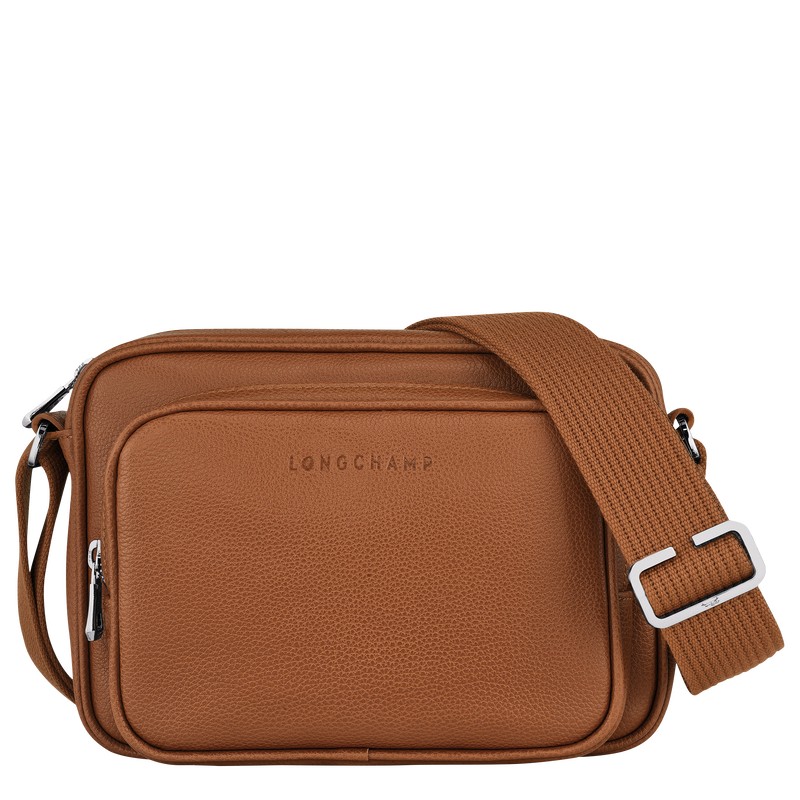 Longchamp Le Foulonné S Camera Bag Caramel | 9712PFMQB