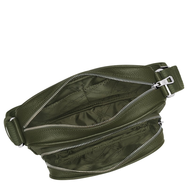 Longchamp Le Foulonné S Camera Bag Khaki | 8407NFRKC