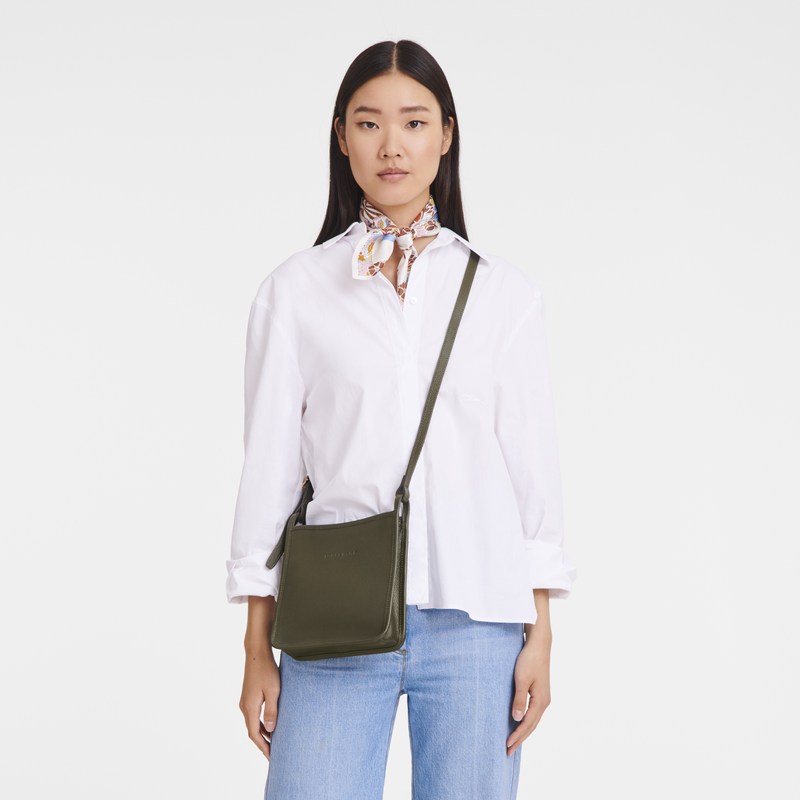 Longchamp Le Foulonné S Crossbody Bag Khaki | 6092LBDOT