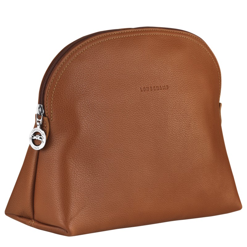 Longchamp Le Foulonné Toiletry Case Caramel | 3829ARHFJ