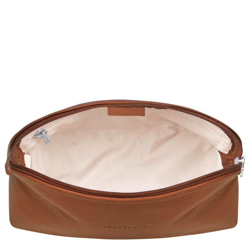 Longchamp Le Foulonné Toiletry Case Caramel | 9236SMBUV