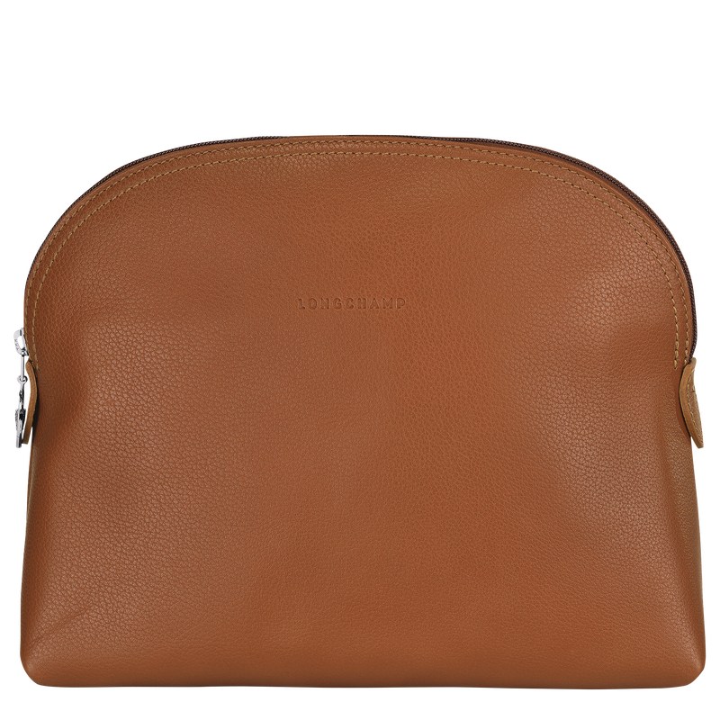 Longchamp Le Foulonné Toiletry Case Caramel | 9236SMBUV