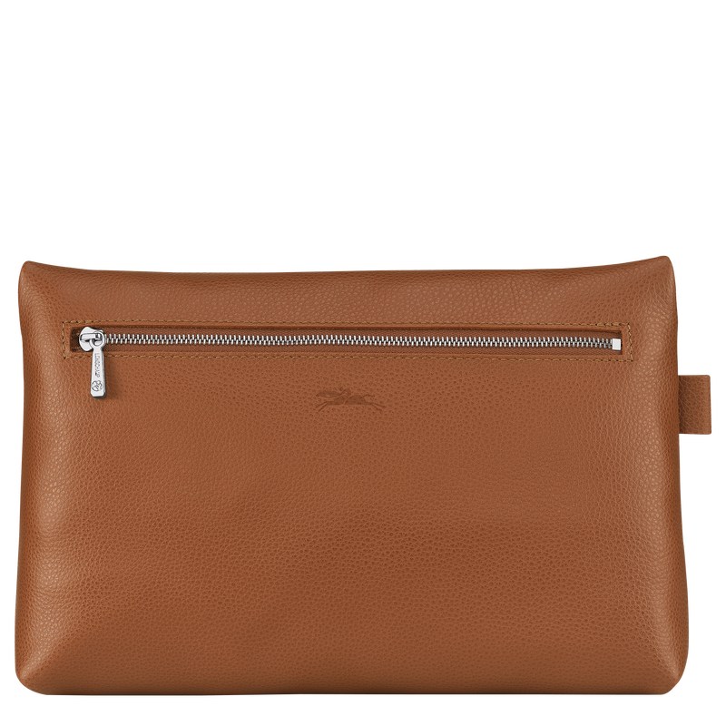 Longchamp Le Foulonné Toiletry Case Caramel | 7409WKBZE