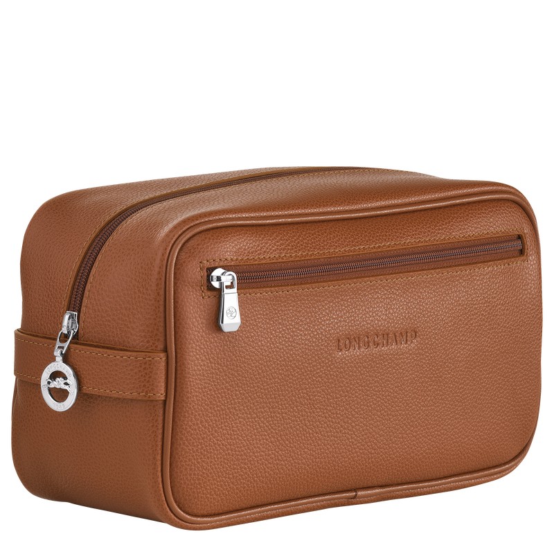 Longchamp Le Foulonné Toiletry Case Caramel | 8902LXHVF