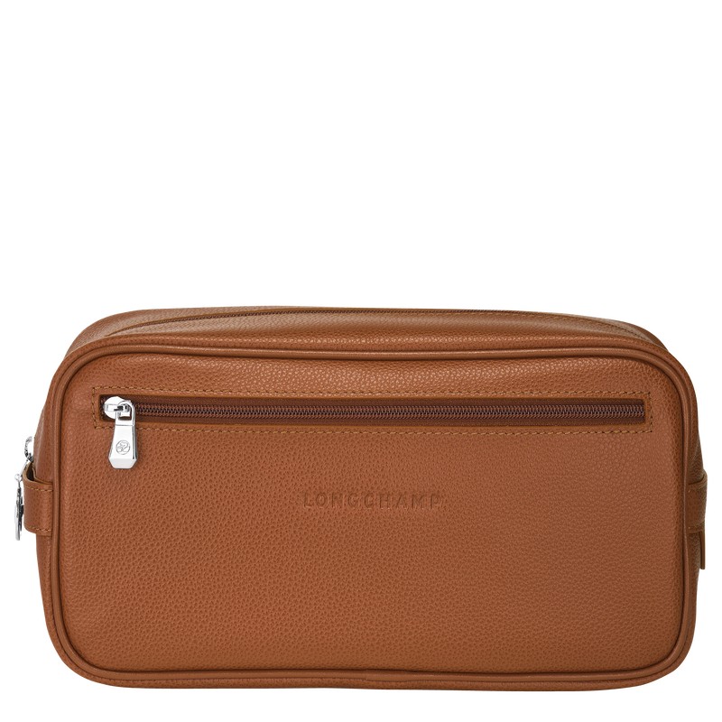 Longchamp Le Foulonné Toiletry Case Caramel | 8902LXHVF