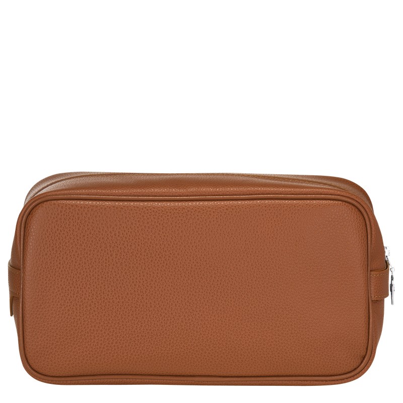 Longchamp Le Foulonné Toiletry Case Caramel | 8093MKQFD