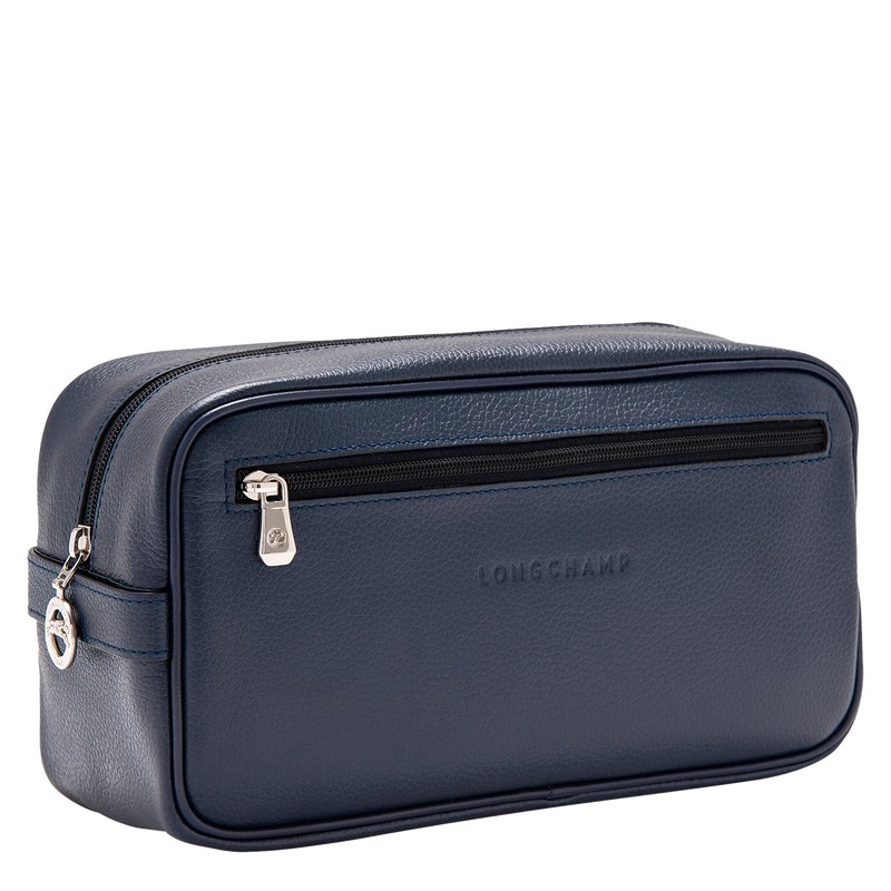 Longchamp Le Foulonné Toiletry Case Navy | 4913NAKZV