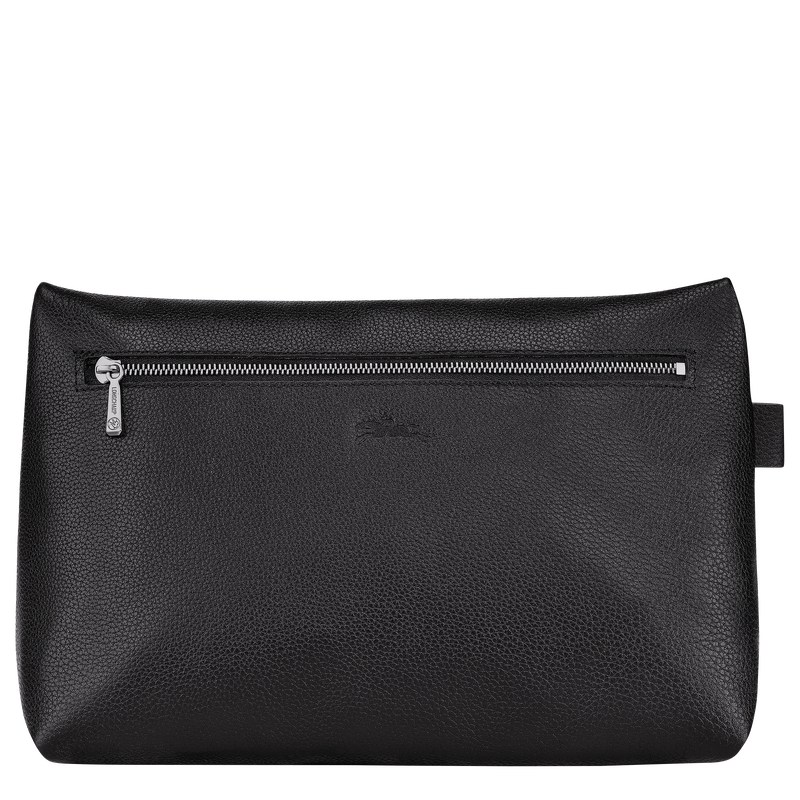 Longchamp Le Foulonné Toiletry Case Schwarz | 2308TQGAD