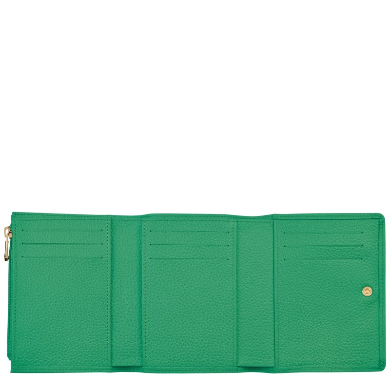 Longchamp Le Foulonné Wallet Grün | 8061TNLAP