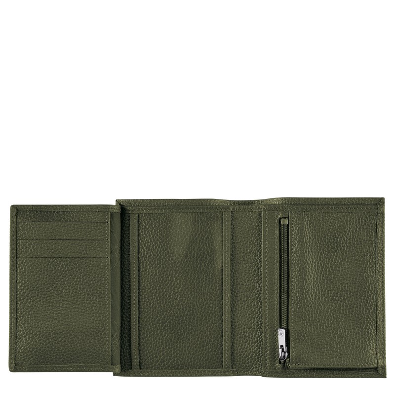 Longchamp Le Foulonné Wallet Khaki | 6493PZBCI