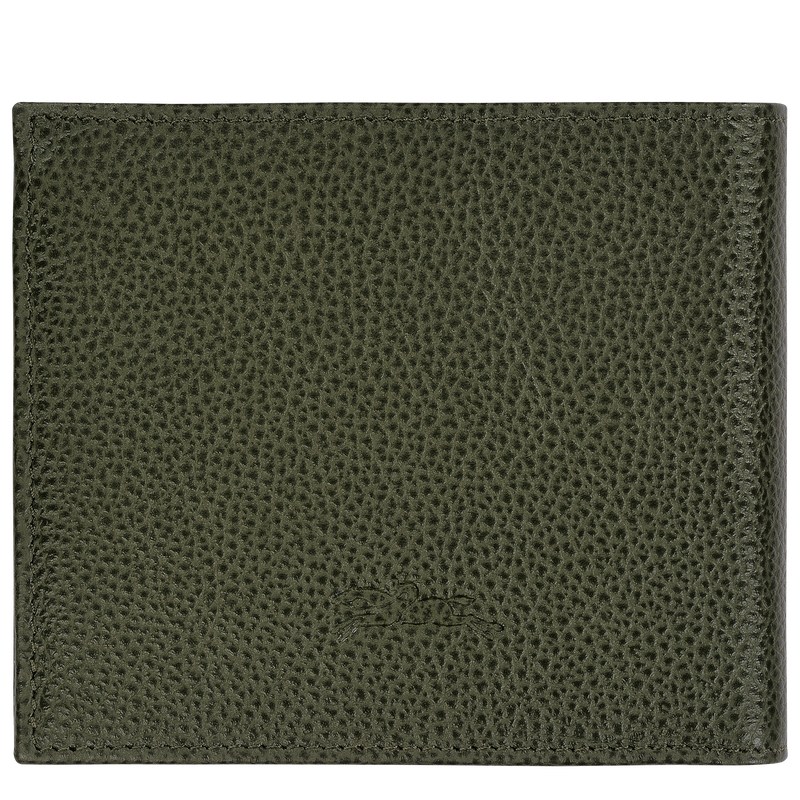 Longchamp Le Foulonné Wallet Khaki | 9546REOLM