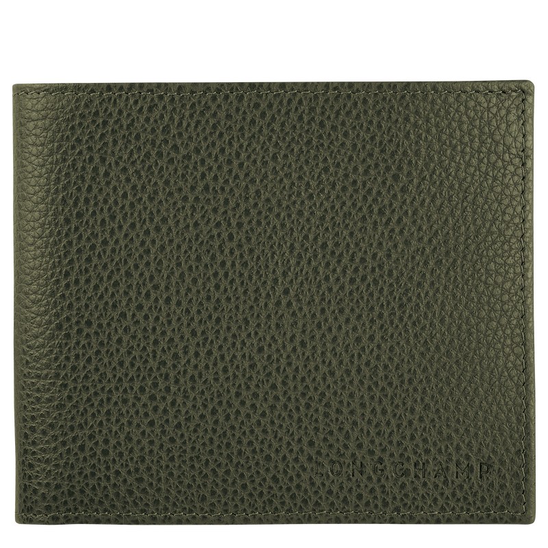 Longchamp Le Foulonné Wallet Khaki | 9546REOLM