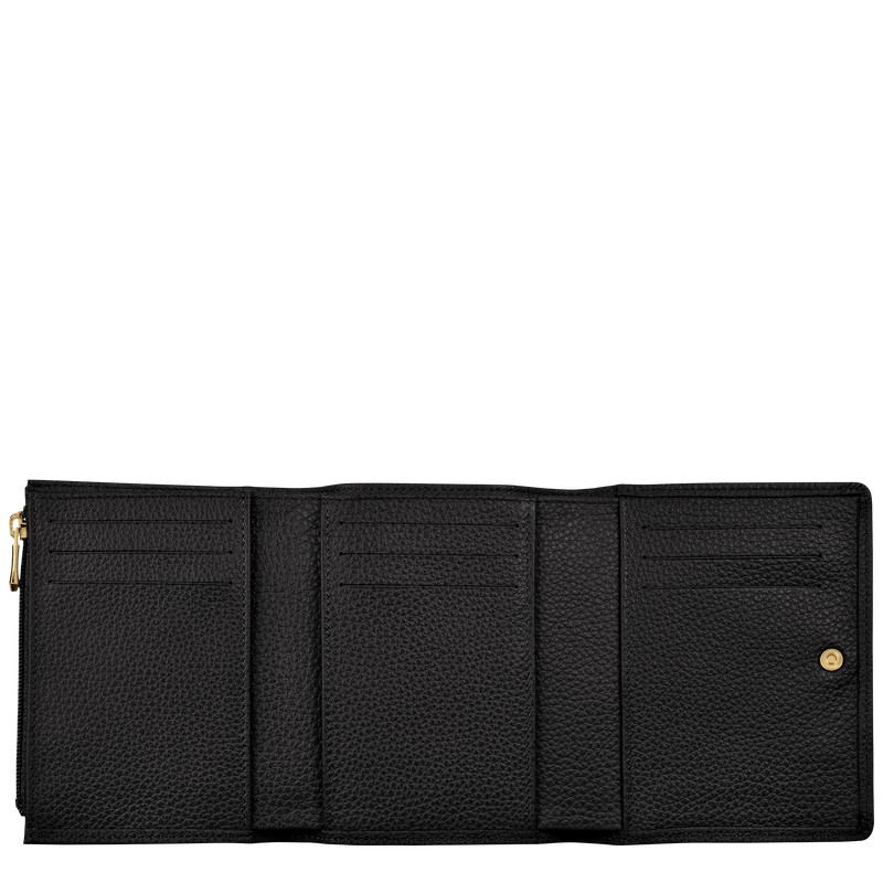 Longchamp Le Foulonné Wallet Schwarz | 1827BRAWI