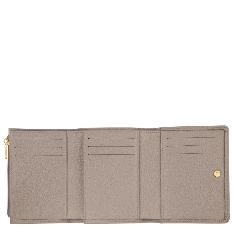 Longchamp Le Foulonné Wallet Turtledove | 3865MVOUN