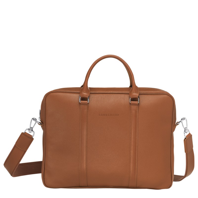 Longchamp Le Foulonné Xs Briefcase Caramel | 4965ADUKY