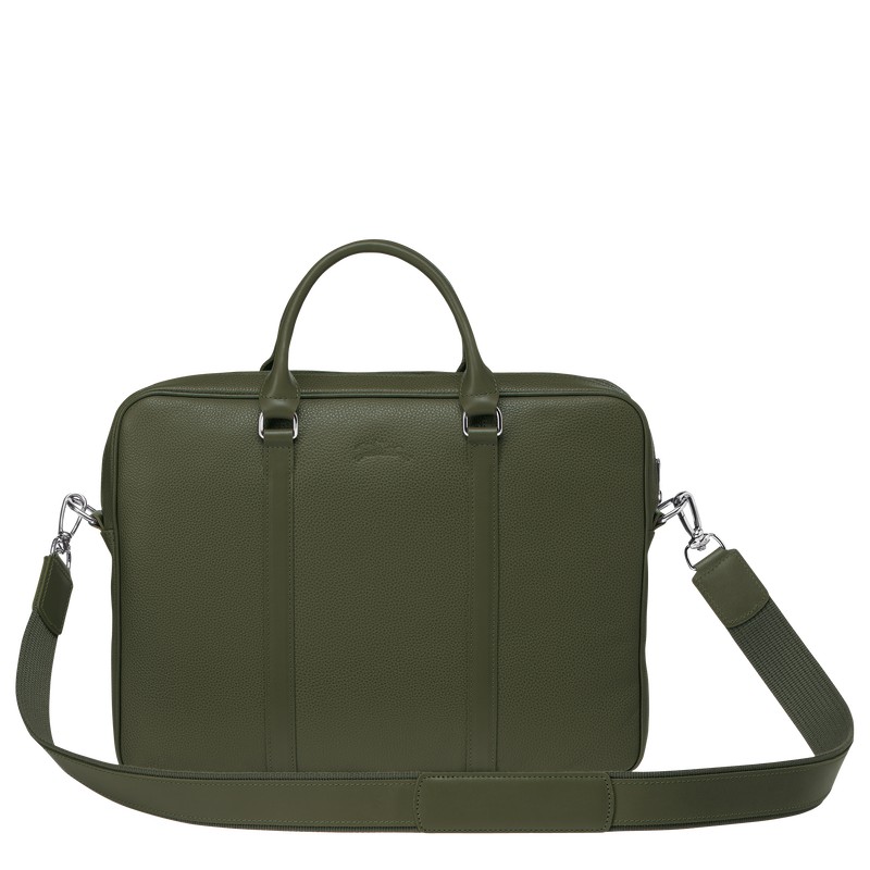 Longchamp Le Foulonné Xs Briefcase Khaki | 0579NHSAF