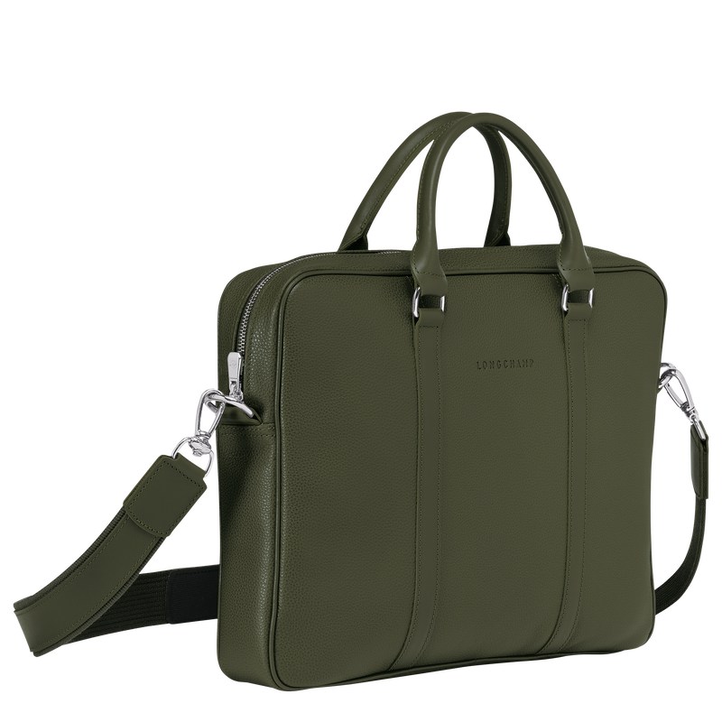 Longchamp Le Foulonné Xs Briefcase Khaki | 5937YXEOD