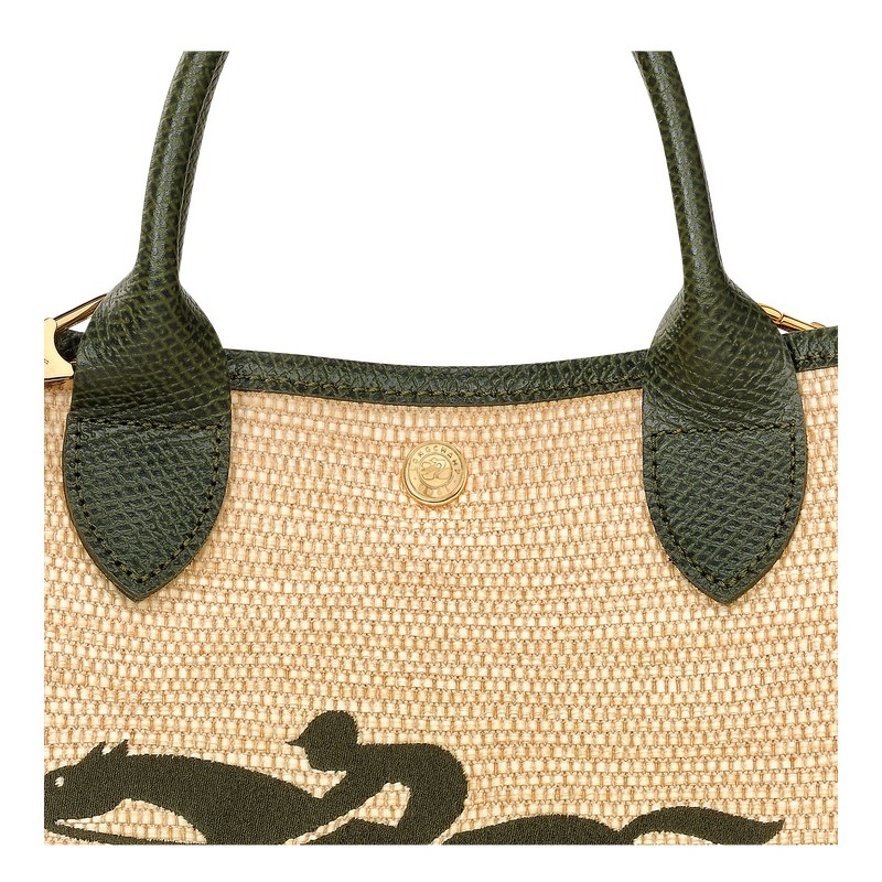 Longchamp Le Panier Pliage S Basket Bag Khaki | 9650NXWIT