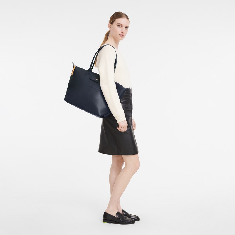 Longchamp Le Pliage City L Tote Bag Navy | 5386SIALW