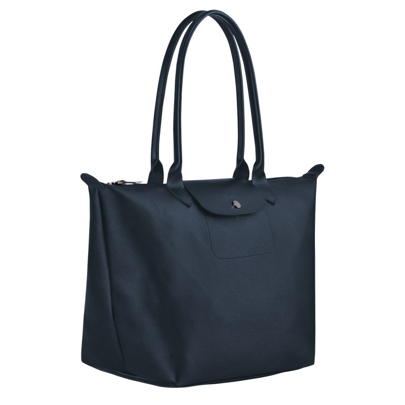 Longchamp Le Pliage City L Tote Bag Navy | 5386SIALW