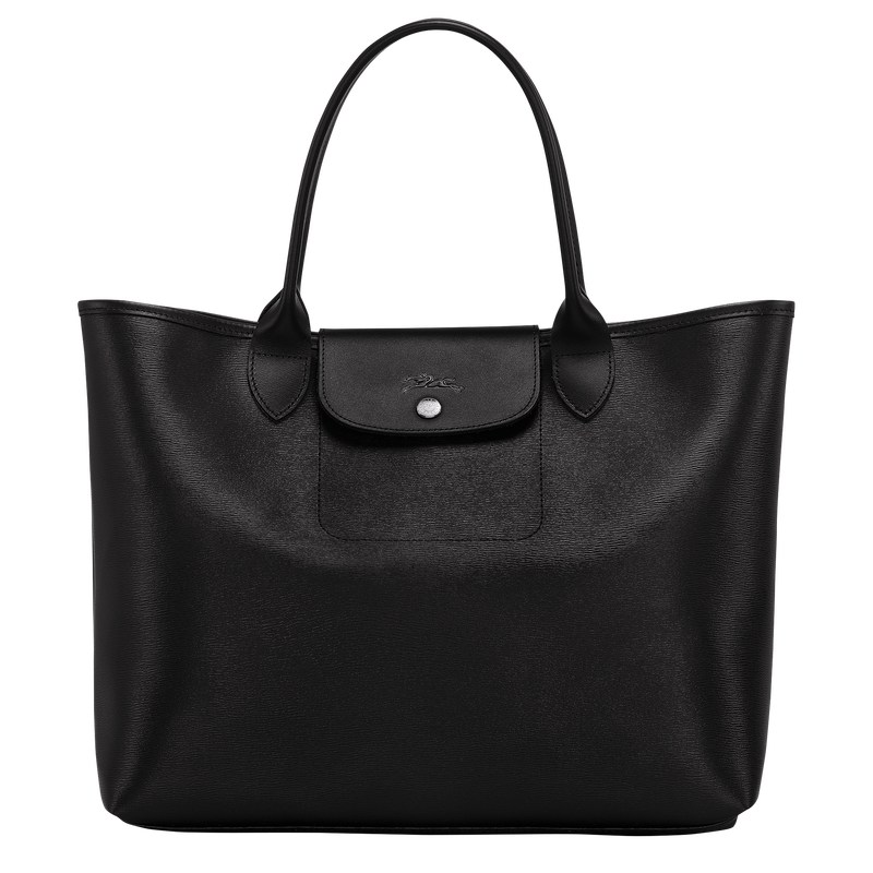 Longchamp Le Pliage City L Tote Bag Schwarz | 9058WIXUZ