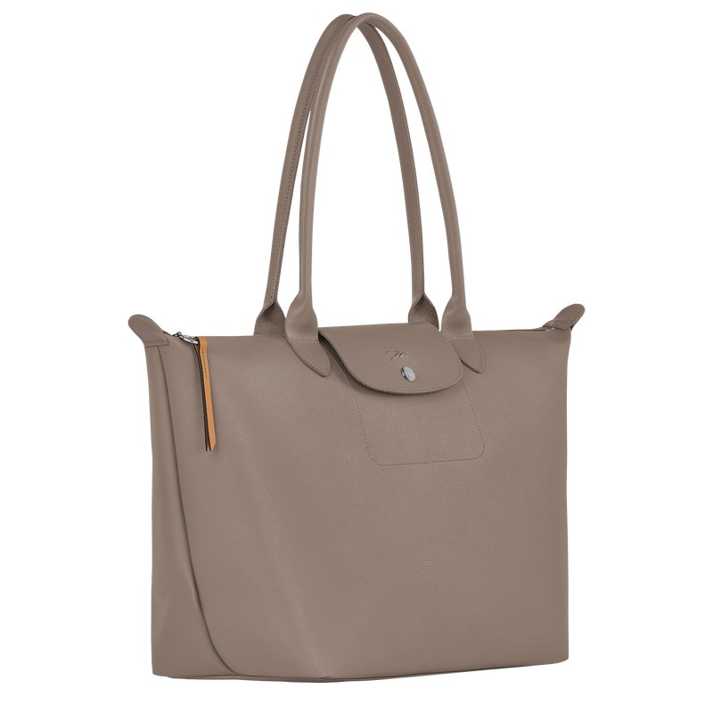 Longchamp Le Pliage City L Tote Bag Taupe | 4175AJUHY