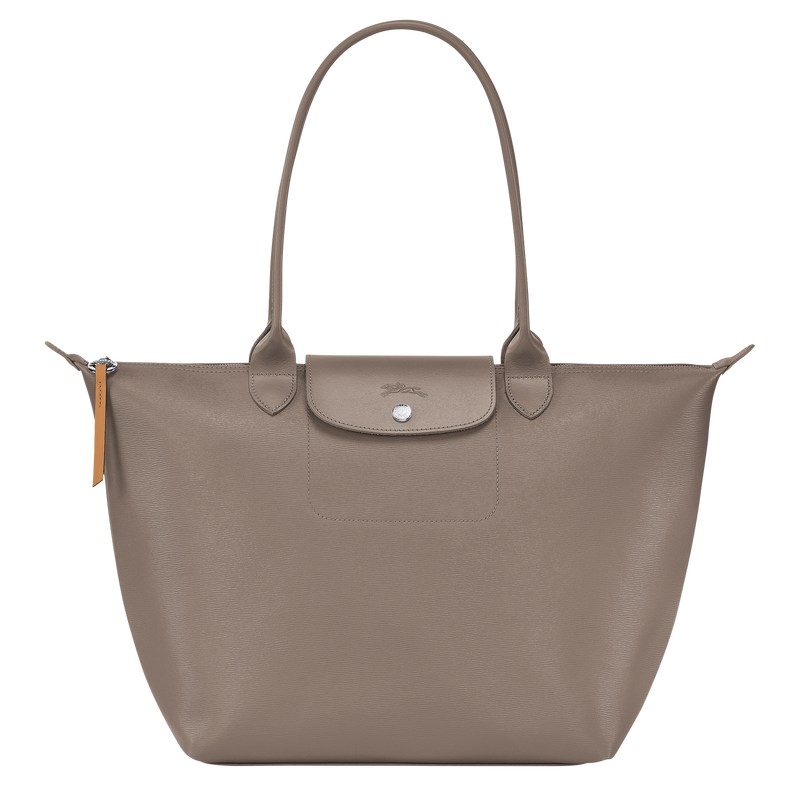 Longchamp Le Pliage City L Tote Bag Taupe | 4175AJUHY