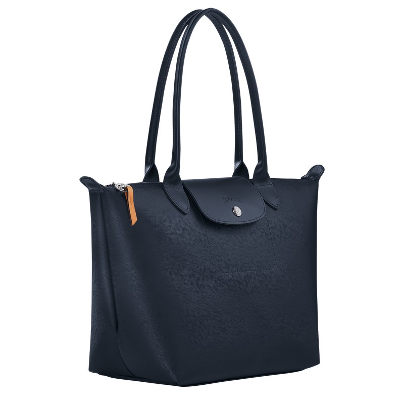 Longchamp Le Pliage City M Tote Bag Navy | 9358AQPFZ