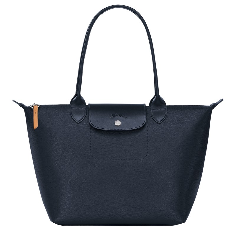 Longchamp Le Pliage City M Tote Bag Navy | 9358AQPFZ