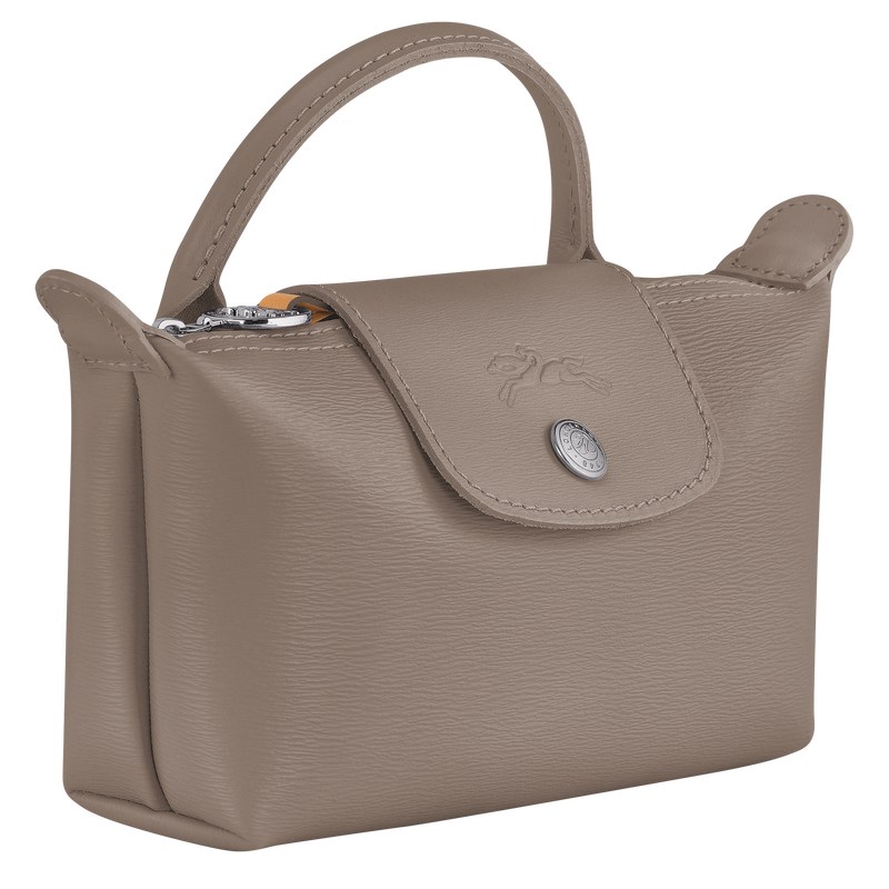 Longchamp Le Pliage City Pouch With Handle Taupe | 7840BWEKR