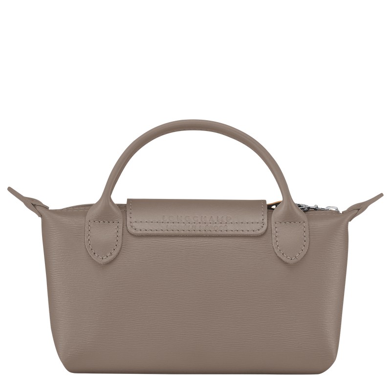 Longchamp Le Pliage City Pouch With Handle Taupe | 7840BWEKR