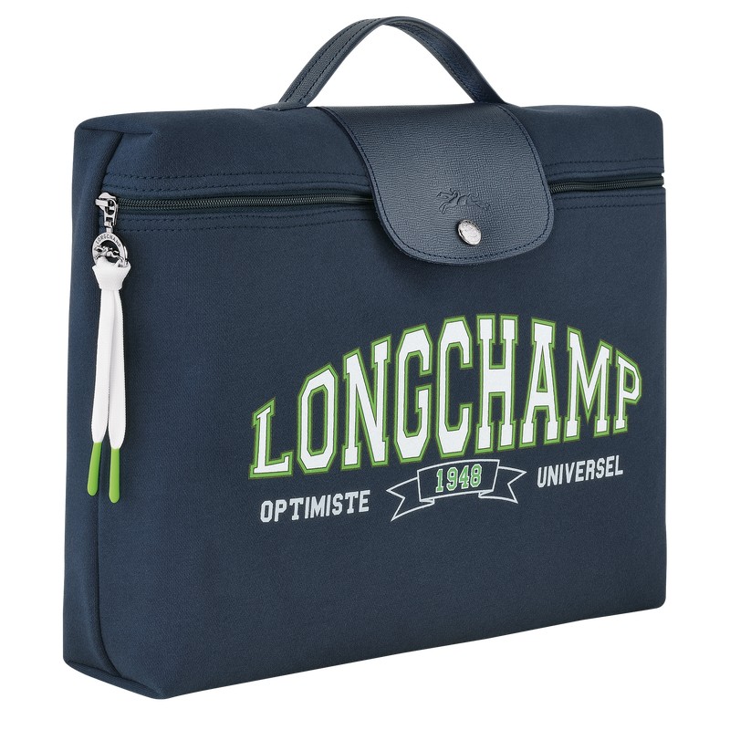 Longchamp Le Pliage Collection Briefcase Navy | 8506VMZDU