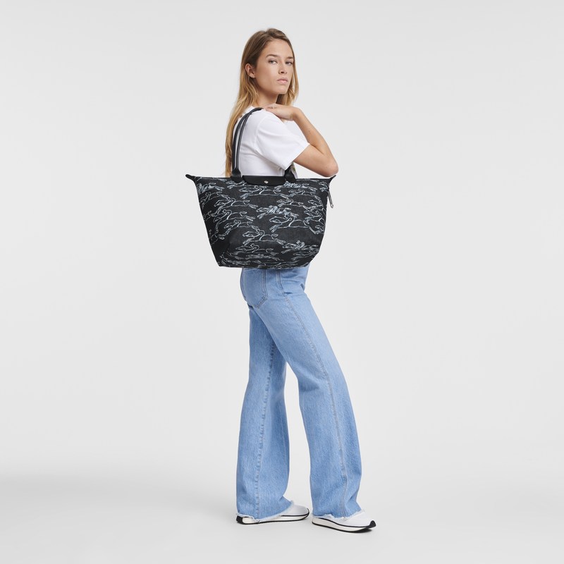 Longchamp Le Pliage Collection L Tote Bag Navy | 4637OCXAB