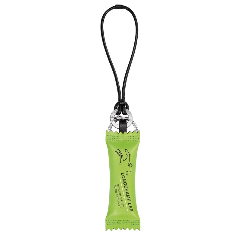 Longchamp Le Pliage Energy Key Ring Grün Hell | 7398UONMV