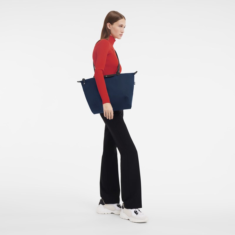 Longchamp Le Pliage Energy L Tote Bag Navy | 8413SKYCQ