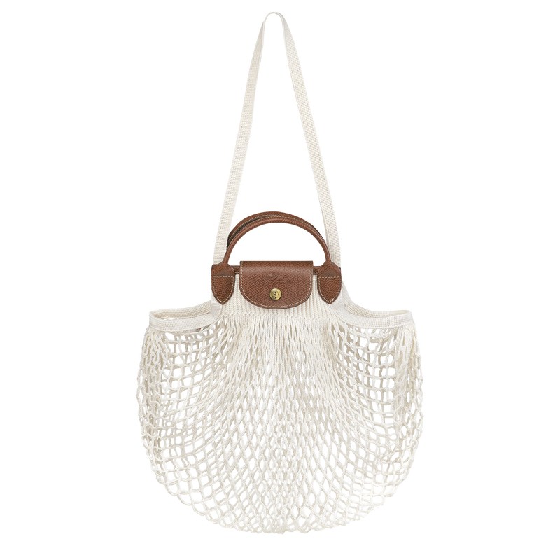 Longchamp Le Pliage Filet L Mesh Bag Ecru | 2851IGLFC