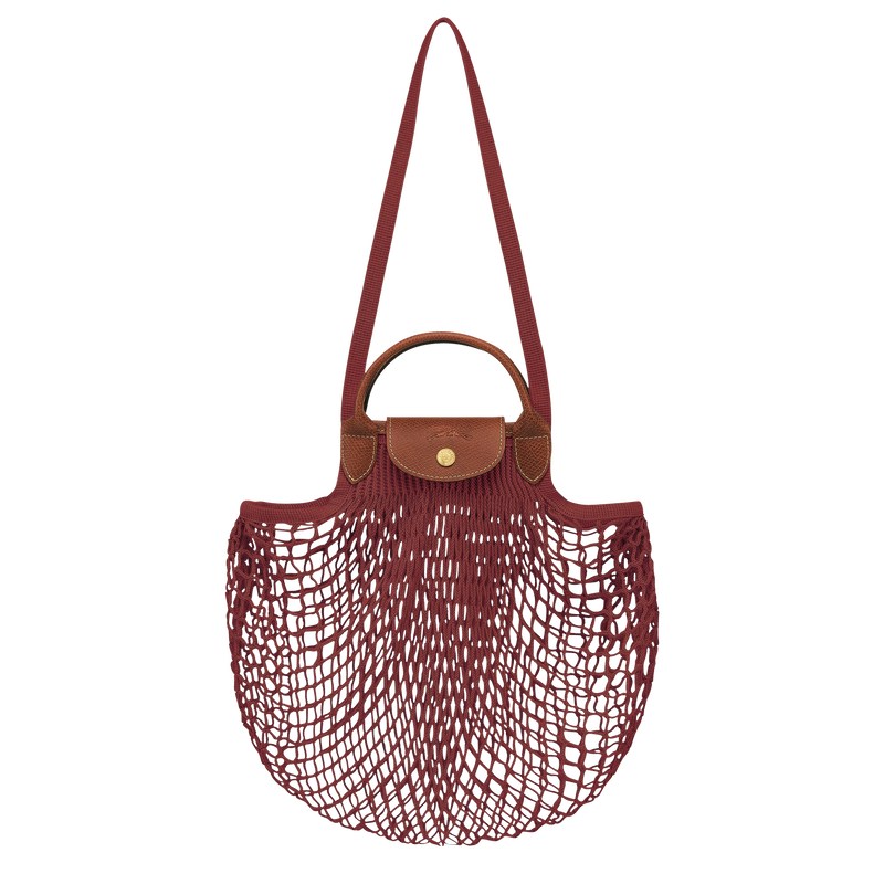 Longchamp Le Pliage Filet L Mesh Bag Mahogany | 2960ISYQD