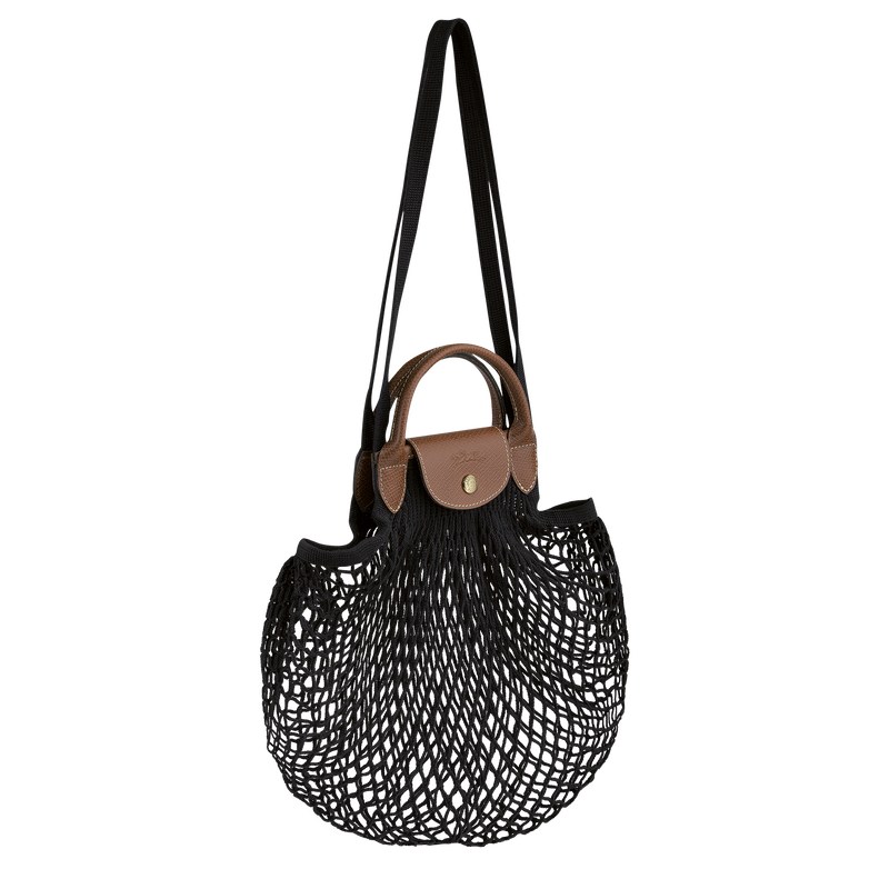 Longchamp Le Pliage Filet L Mesh Bag Schwarz | 8371GMDZO