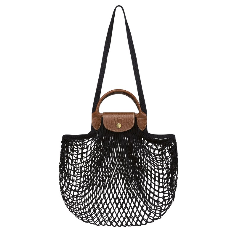 Longchamp Le Pliage Filet L Mesh Bag Schwarz | 8371GMDZO