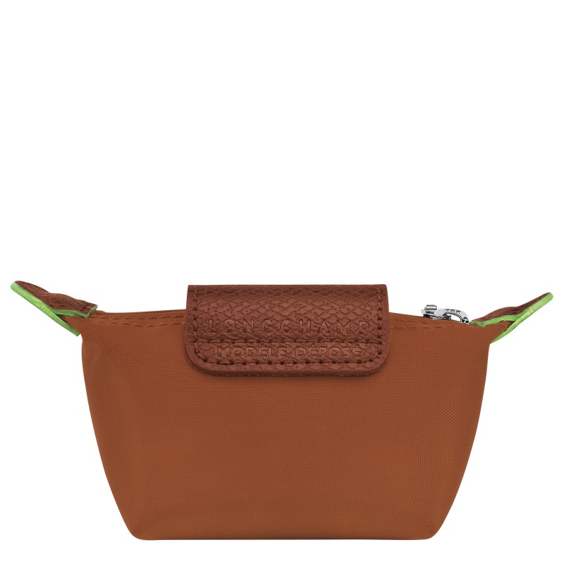 Longchamp Le Pliage Green Coin Purse Cognac | 7265KNVBX