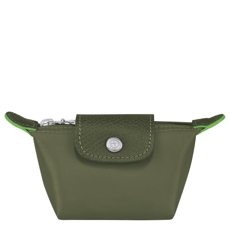 Longchamp Le Pliage Green Coin Purse Forest | 9650RHEUY