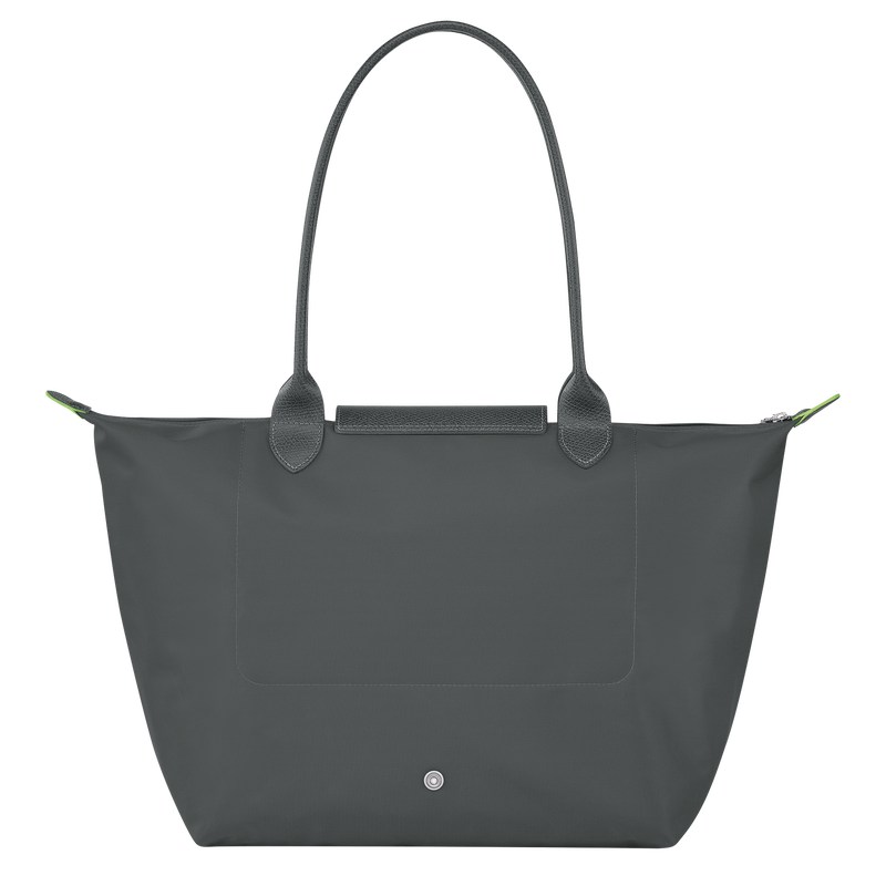 Longchamp Le Pliage Green L Tote Bag Graphite | 2194RVMDB