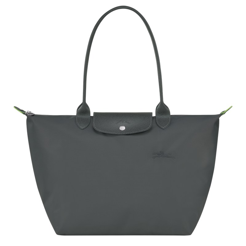 Longchamp Le Pliage Green L Tote Bag Graphite | 2194RVMDB