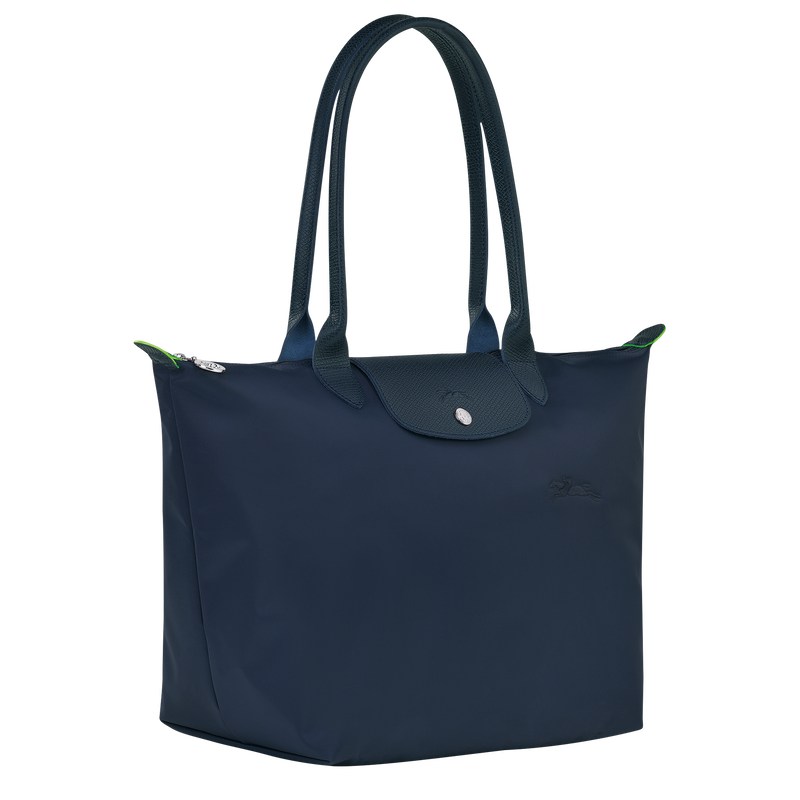 Longchamp Le Pliage Green L Tote Bag Navy | 5742EOZJA