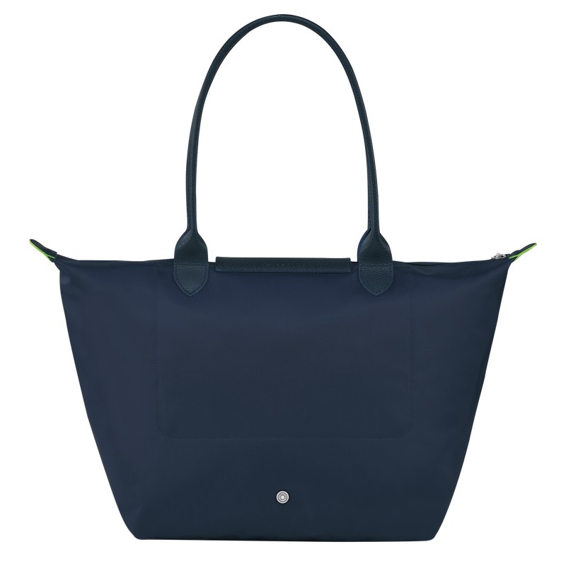 Longchamp Le Pliage Green L Tote Bag Navy | 5742EOZJA